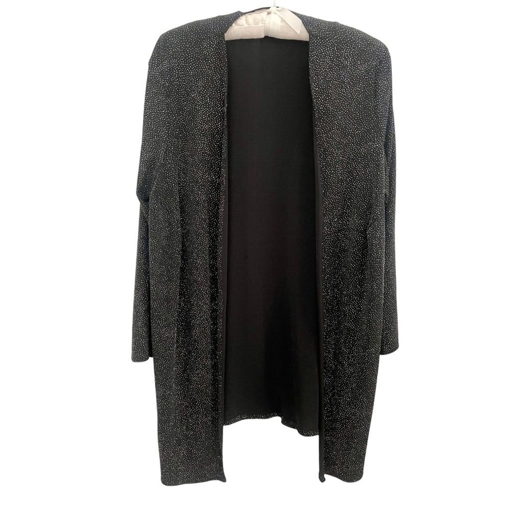 Delta Burke Collection Black Sparkle Kimono cardigan XL